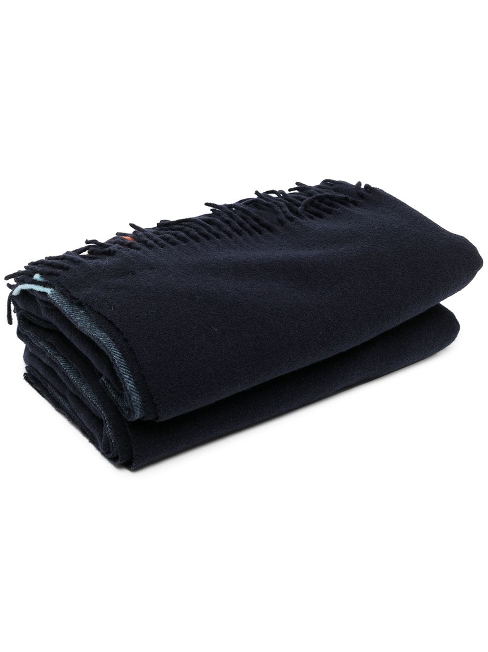 Paul Smith stripe-trim wool blanket - Blue von Paul Smith