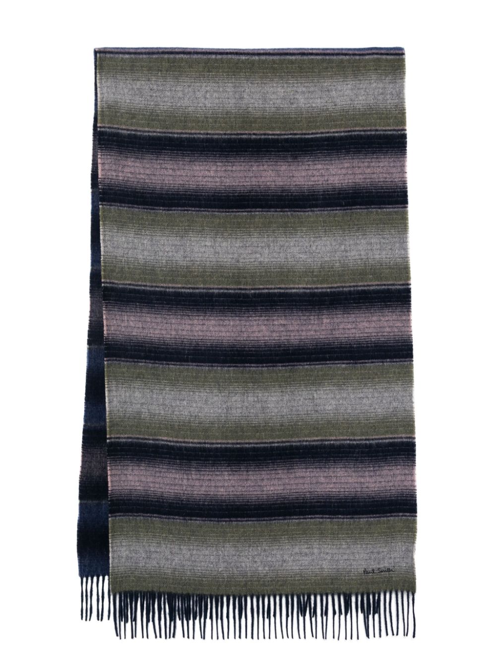 Paul Smith stripe wool scarf - Grey von Paul Smith