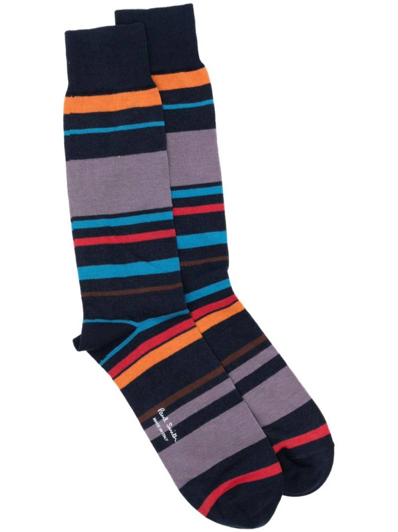 Paul Smith striped ankle socks - Blue von Paul Smith