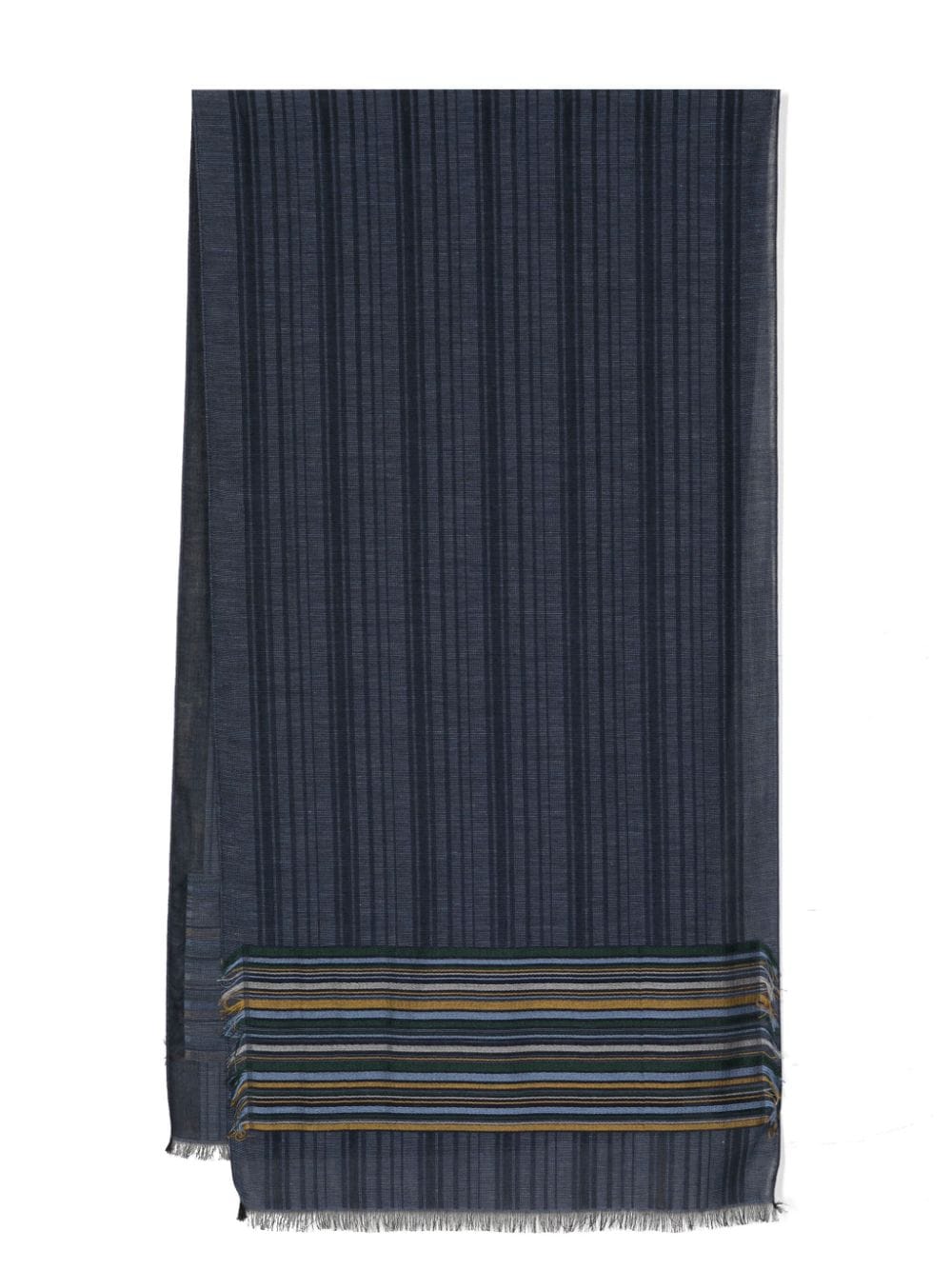 Paul Smith striped cotton-blend scarf - Blue von Paul Smith