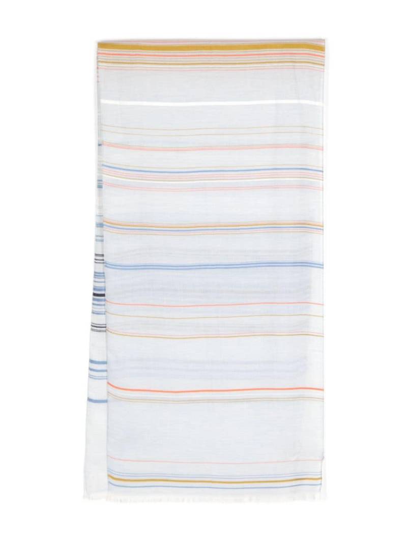 Paul Smith striped cotton-blend scarf - Blue von Paul Smith