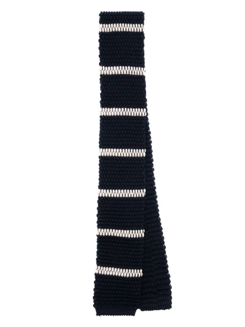 Paul Smith striped knitted tie - Blue von Paul Smith