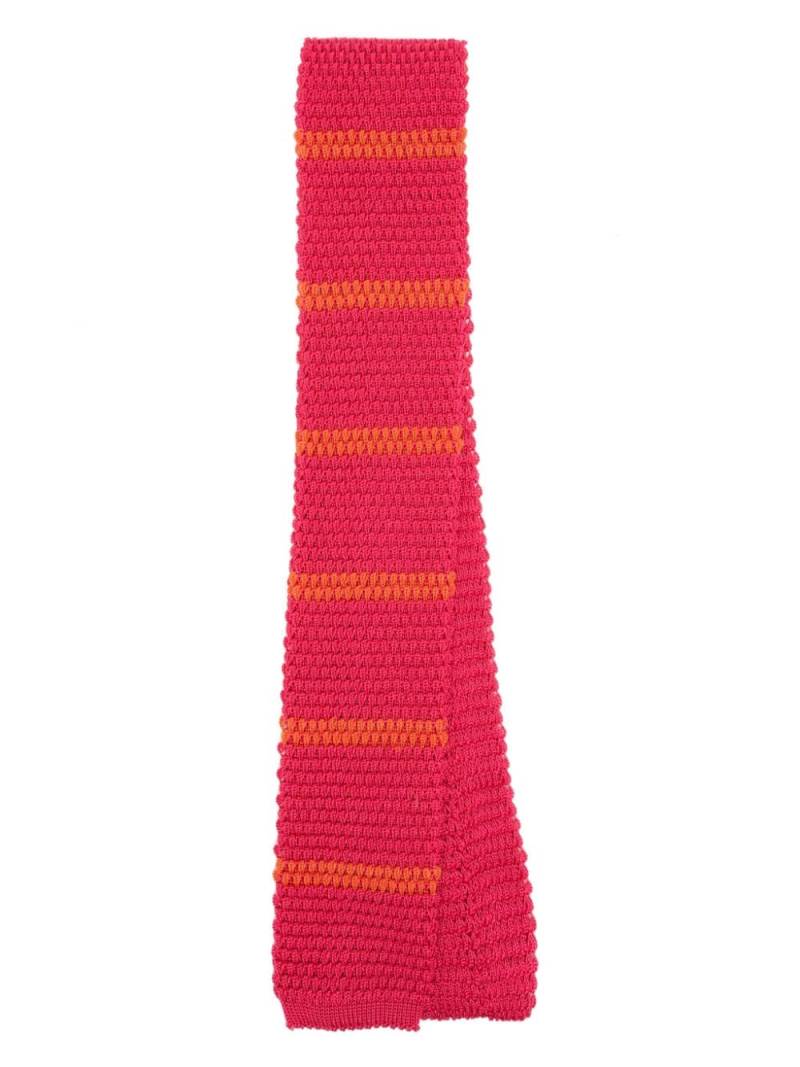 Paul Smith striped knitted tie - Pink von Paul Smith