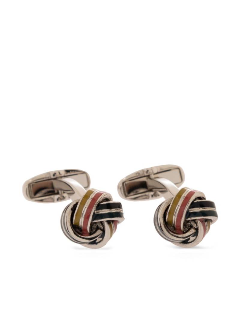 Paul Smith striped knot cufflinks - Silver von Paul Smith