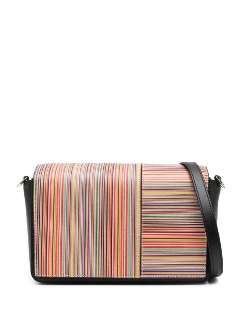 Paul Smith striped leather crossbody bag - Black von Paul Smith