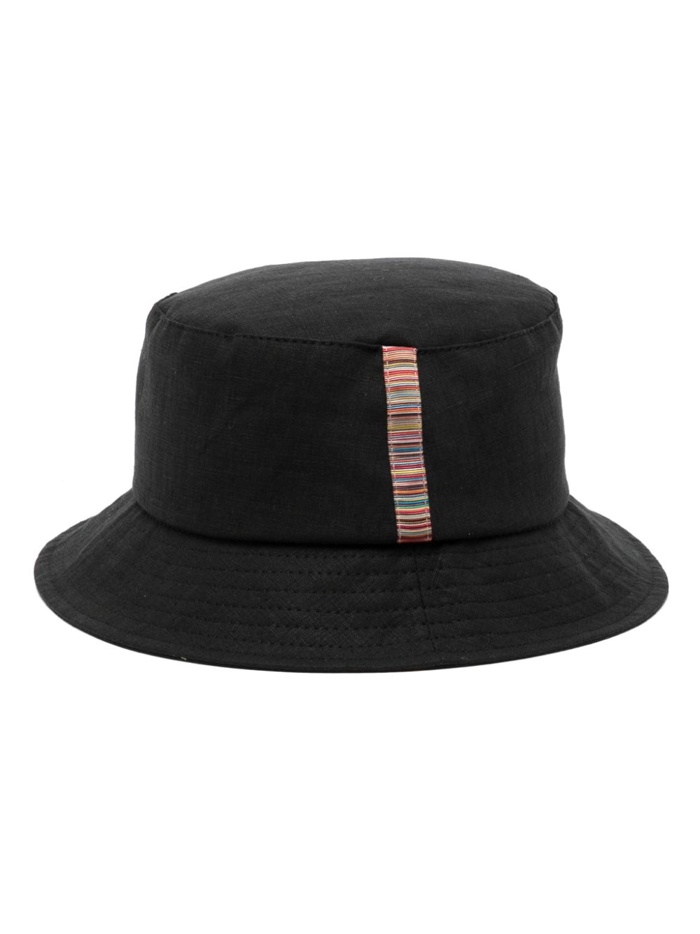 Paul Smith striped linen bucket hat - Black von Paul Smith