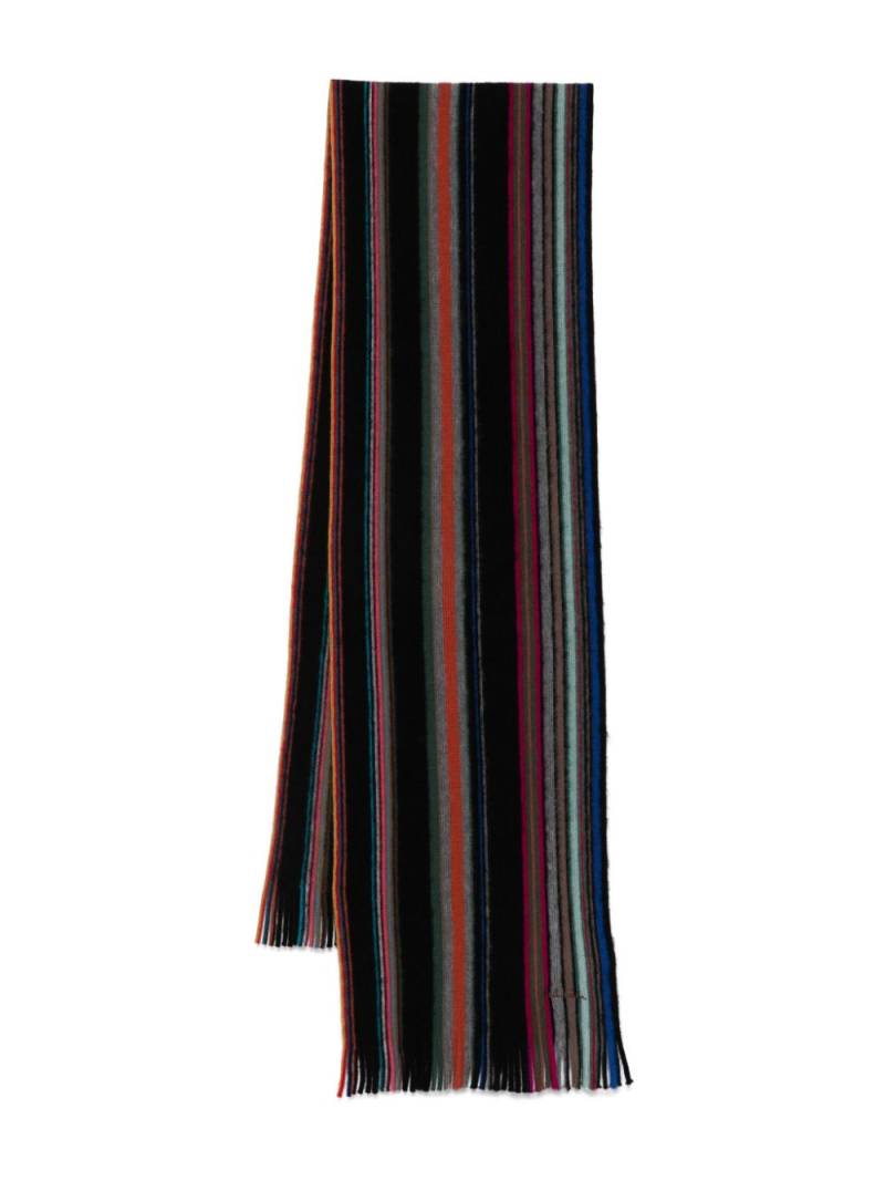 Paul Smith striped merino-wool scarf - Black von Paul Smith