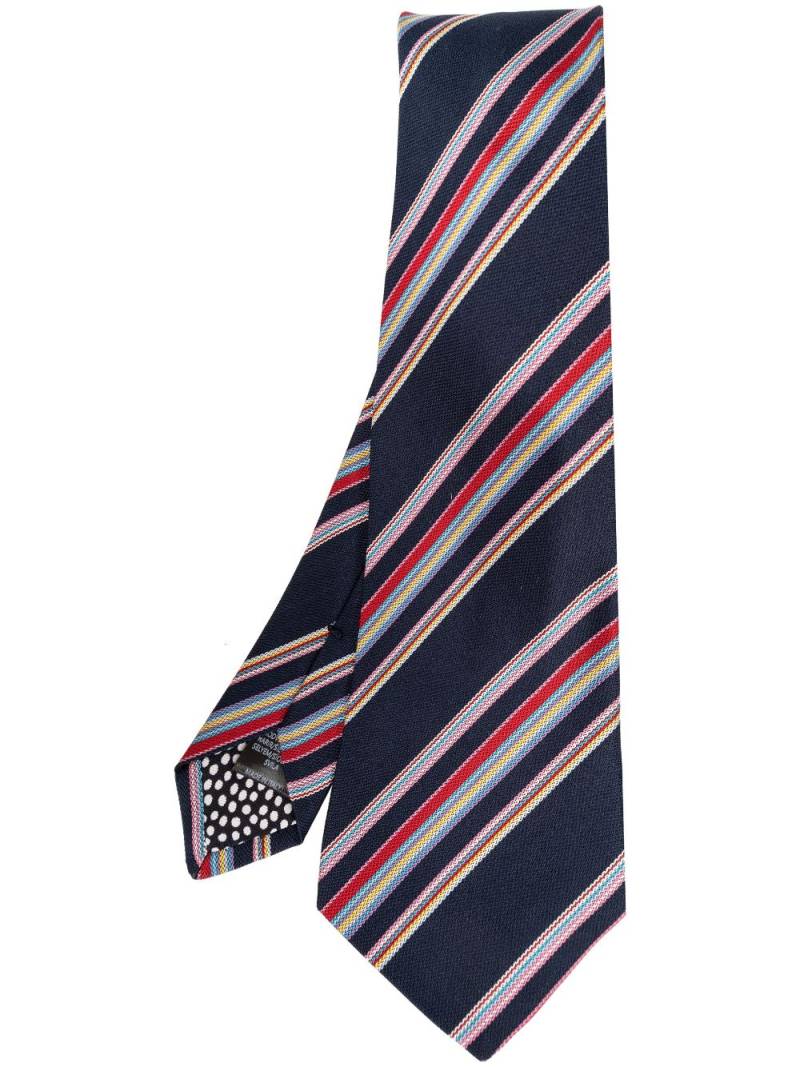 Paul Smith striped print tie - Blue von Paul Smith