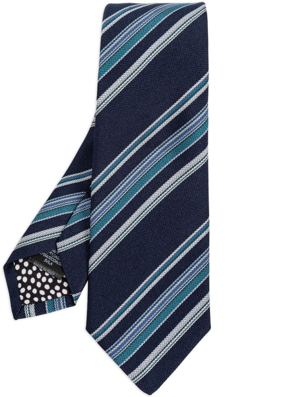 Paul Smith striped print tie - Blue von Paul Smith