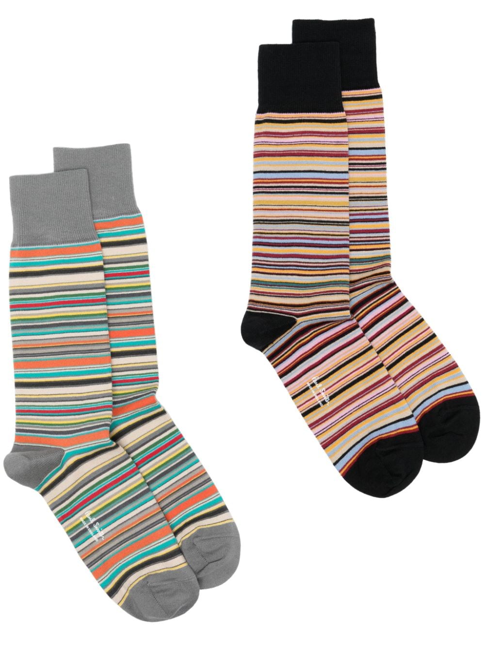 Paul Smith striped socks 2 pack - Black von Paul Smith