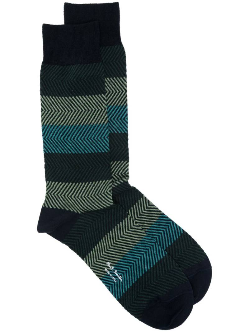 Paul Smith striped socks - Blue von Paul Smith