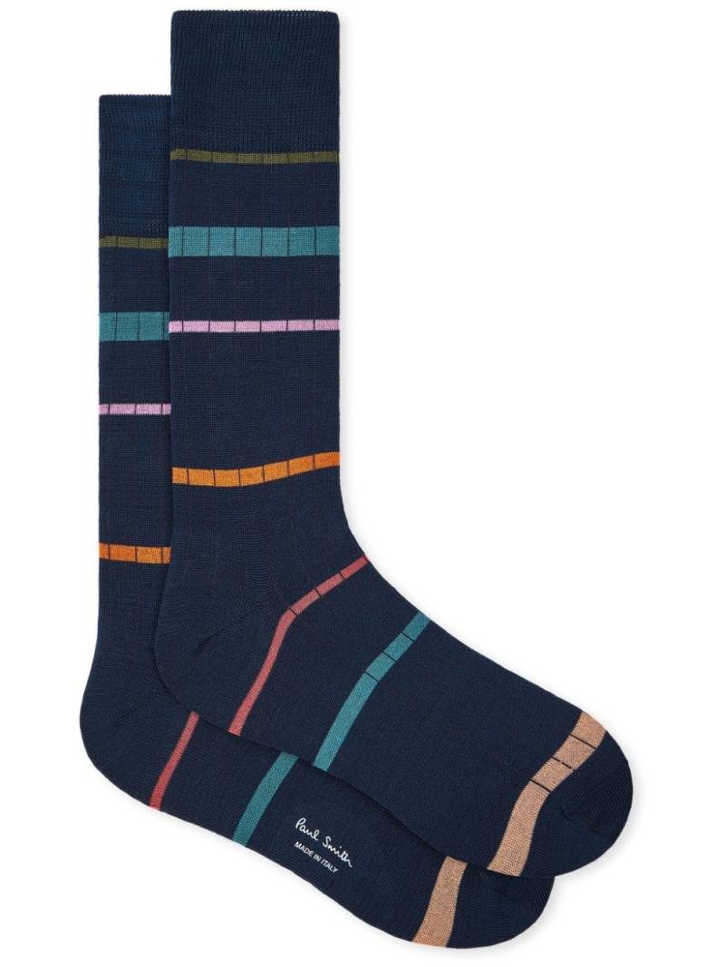 Paul Smith striped socks - Blue von Paul Smith