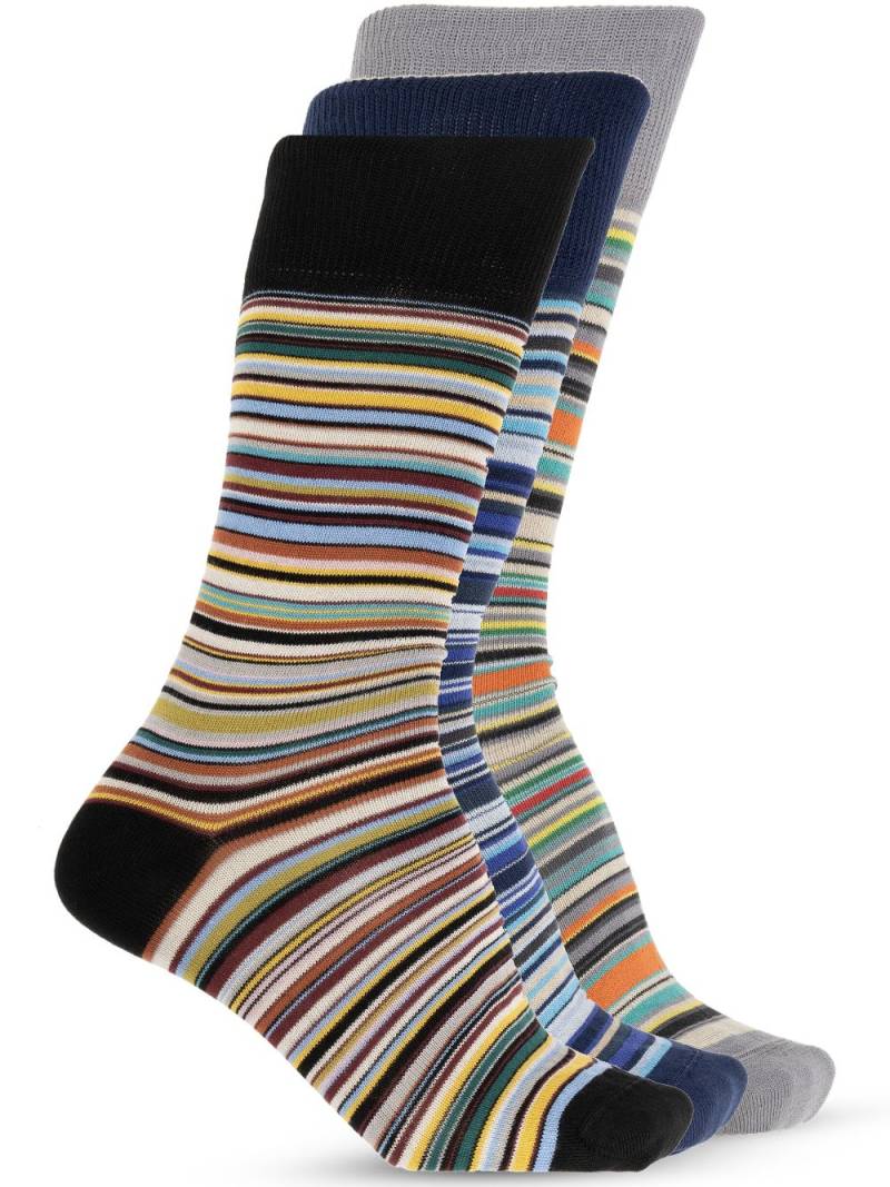 Paul Smith striped three-pair socks set - Black von Paul Smith