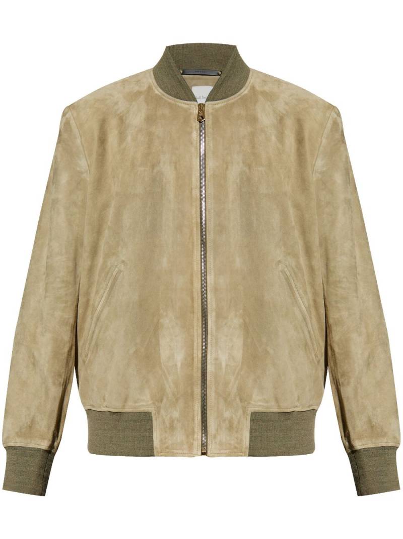 Paul Smith suede bomber jacket - Green von Paul Smith