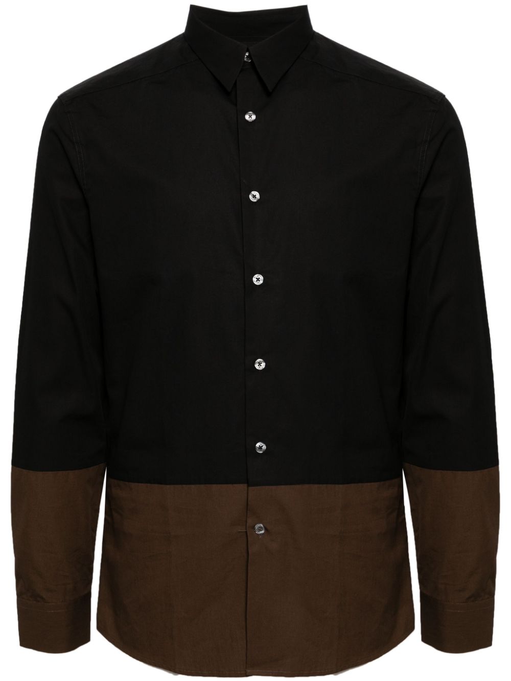 Paul Smith two-tone cotton shirt - Black von Paul Smith