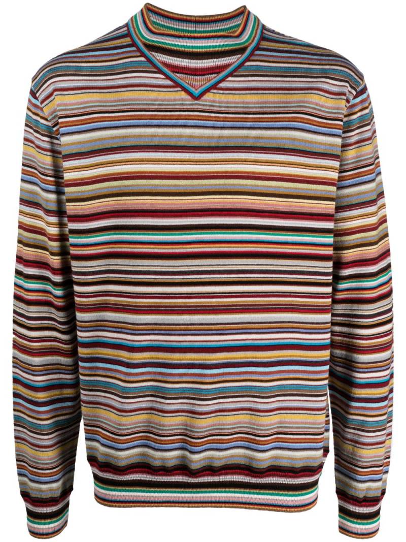 Paul Smith virgin-wool striped jumper - Brown von Paul Smith