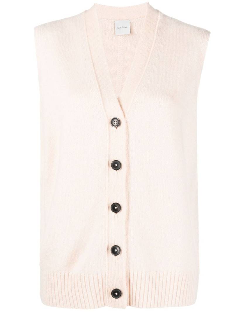 Paul Smith wool-blend sleeveless cardigan - Neutrals von Paul Smith