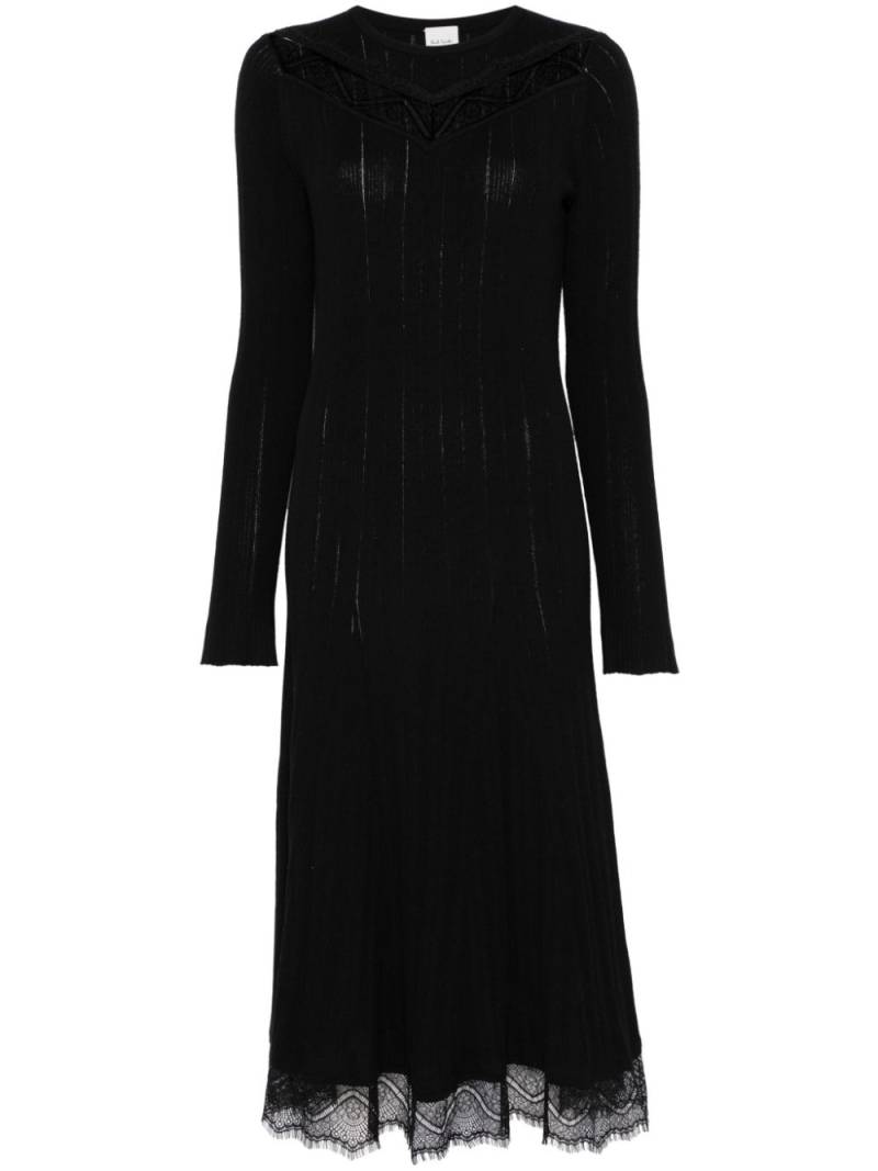 Paul Smith wool midi dress - Black von Paul Smith