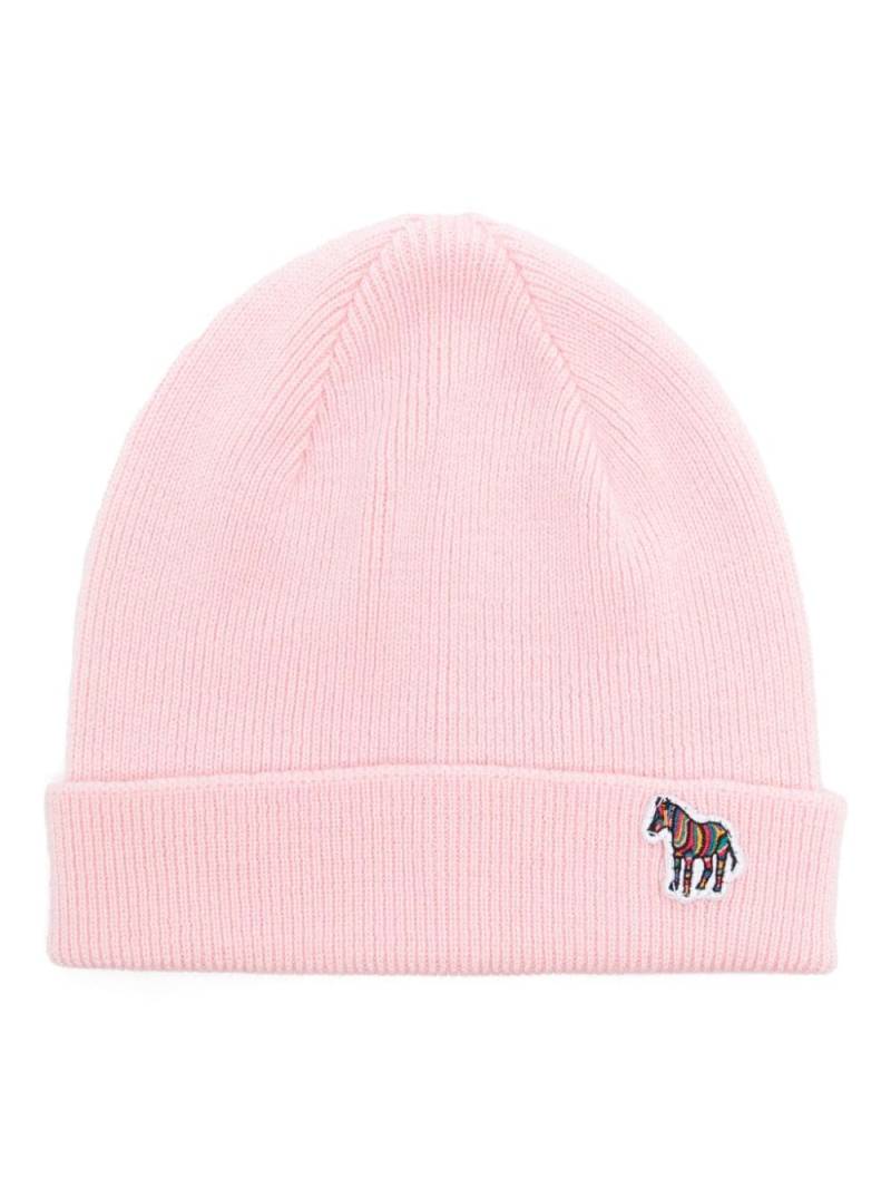 Paul Smith zebra-patch beanie - Pink von Paul Smith