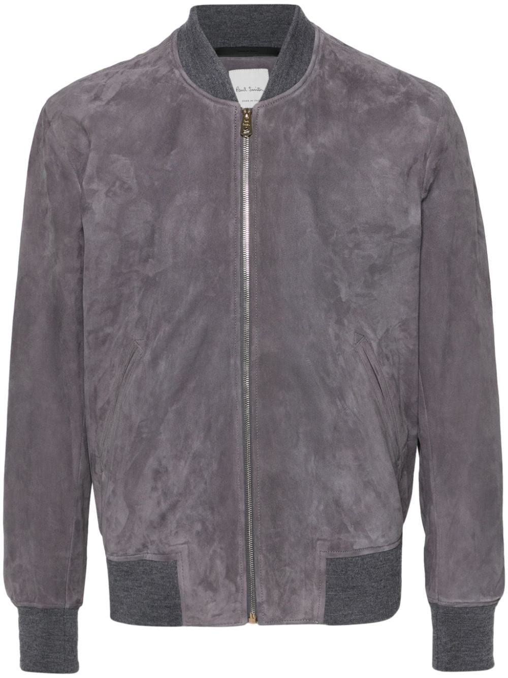 Paul Smith zip-up suede bomber jacket - Grey von Paul Smith