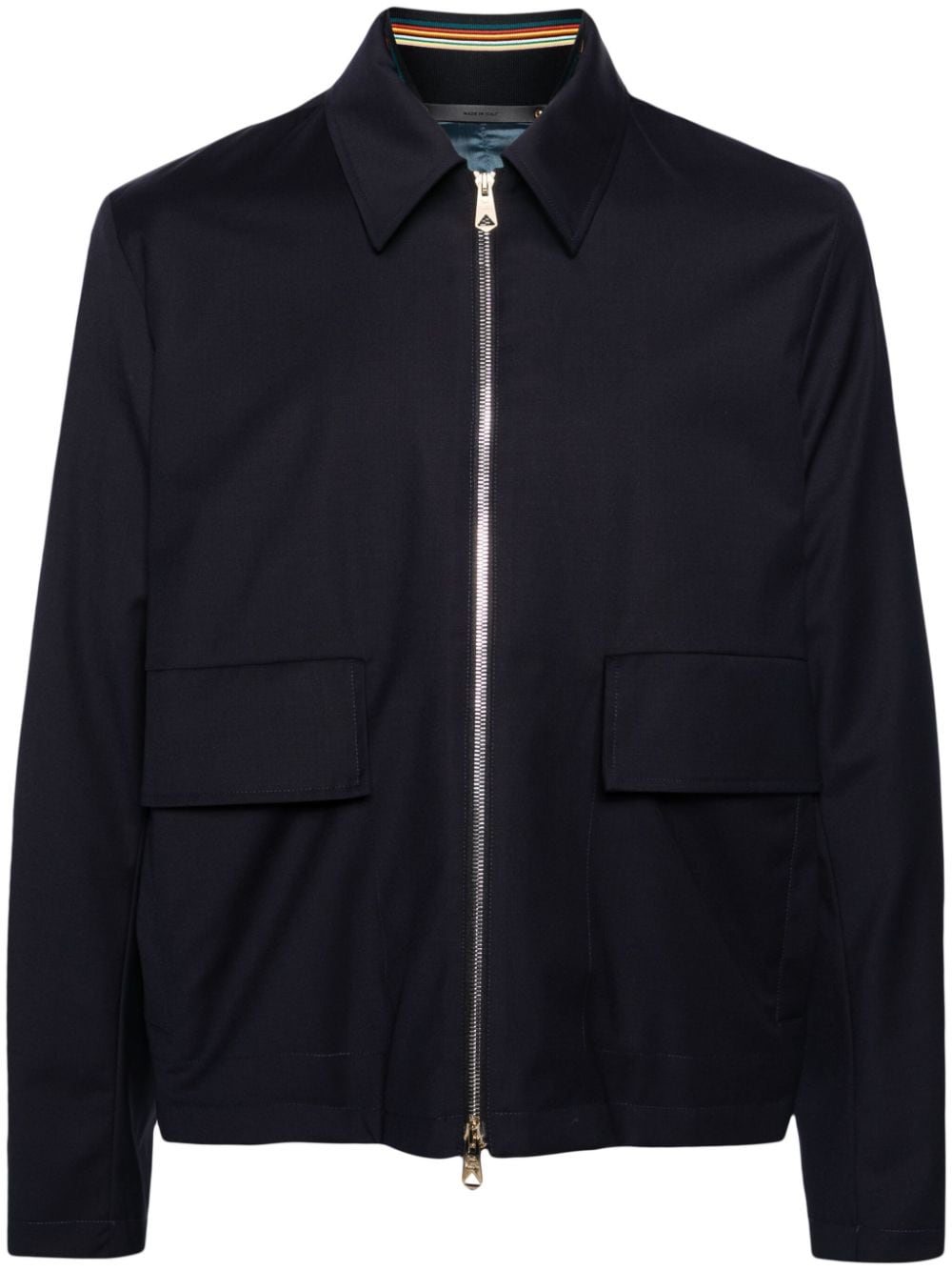 Paul Smith zipped wool shirt jacket - Blue von Paul Smith