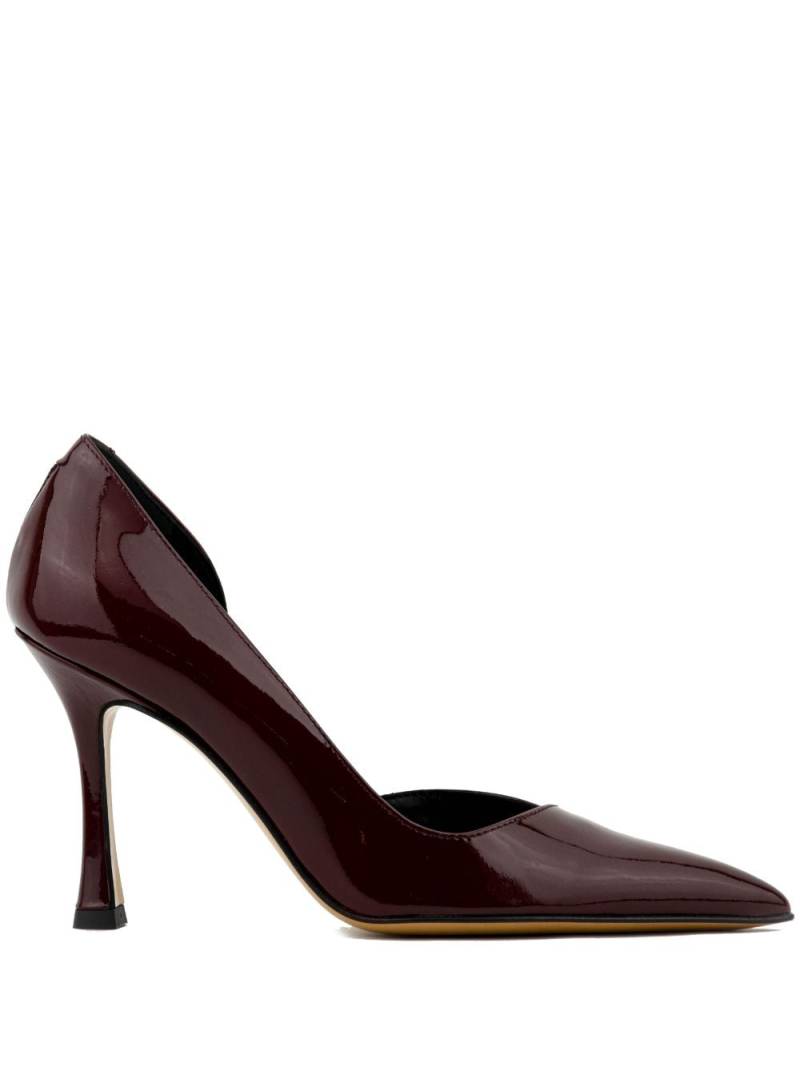 Paul Warmer 90mm D'orsay leather pumps - Red von Paul Warmer