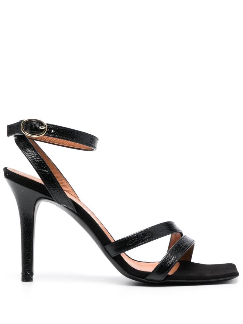 Paul Warmer Paul Warmer 105mm leather sandals - Black von Paul Warmer