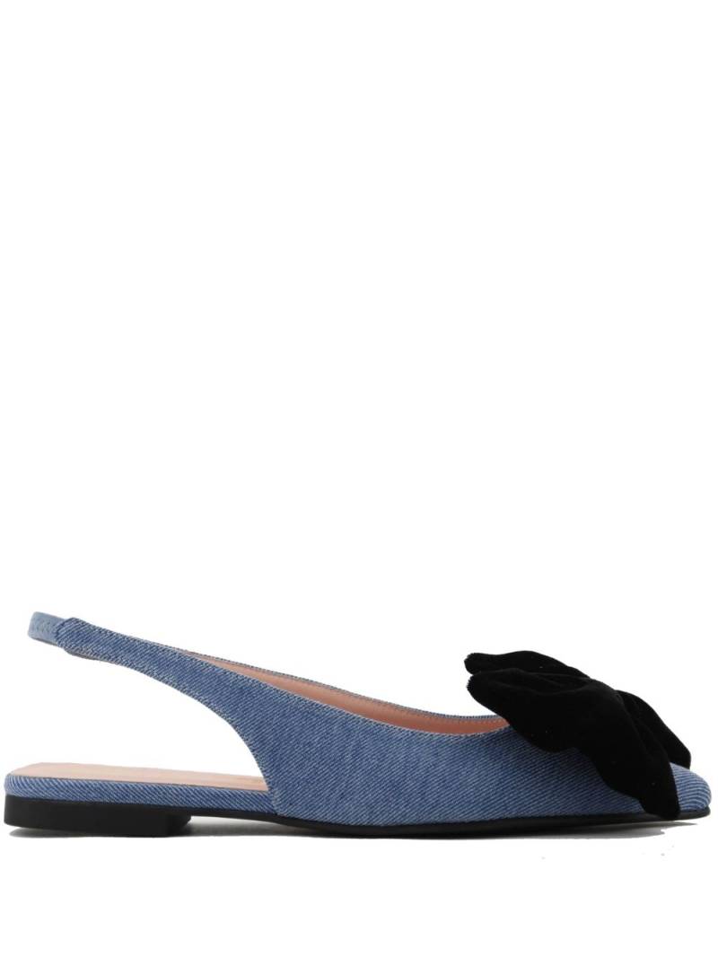 Paul Warmer Yvette bow-detail ballerina shoes - Blue von Paul Warmer