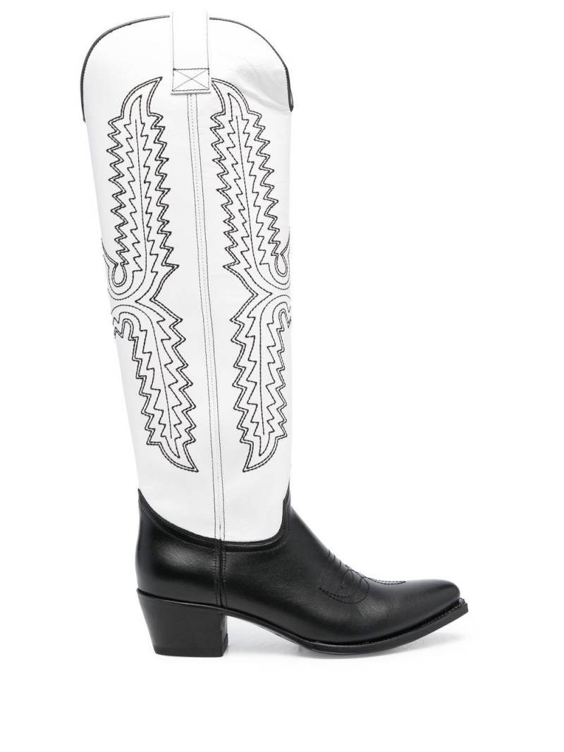 Paul Warmer two-tone cowboy boots - Black von Paul Warmer