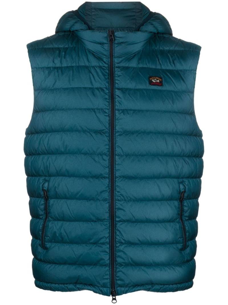 Paul & Shark Save The Sea detachable-hood padded gilet - Blue von Paul & Shark