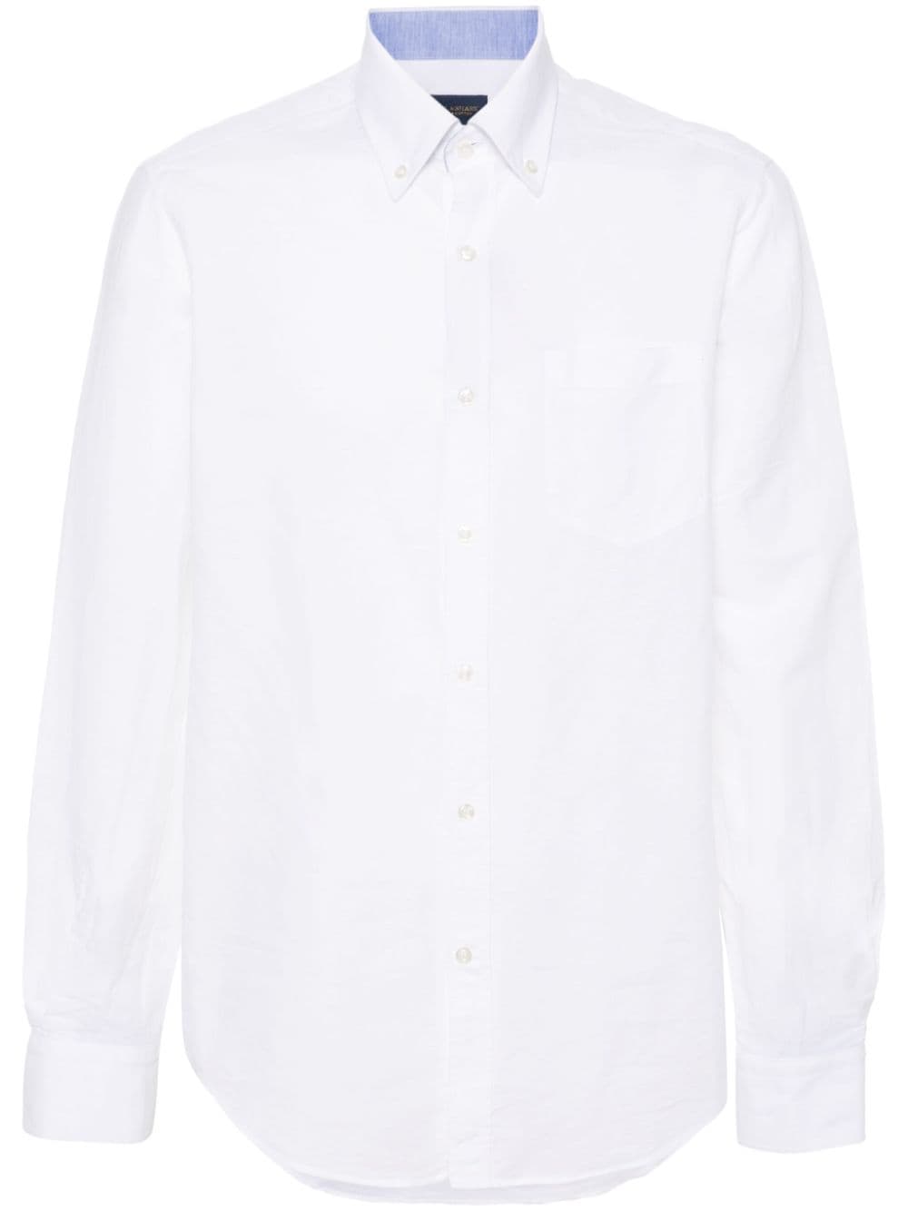 Paul & Shark button-down slub-texture shirt - White von Paul & Shark