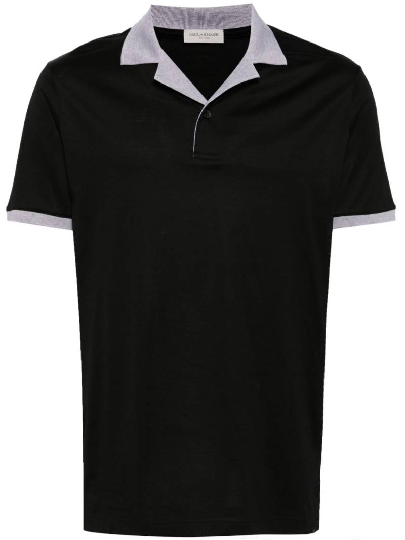 Paul & Shark contrast-trim cotton polo shirt - Black von Paul & Shark