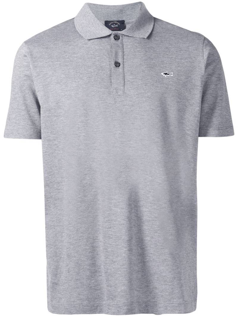 Paul & Shark embroidered logo polo shirt - Grey von Paul & Shark