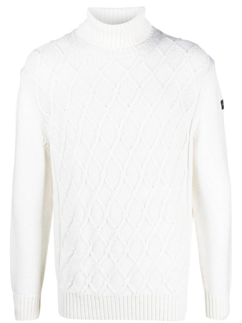 Paul & Shark knitted roll-neck jumper - White von Paul & Shark