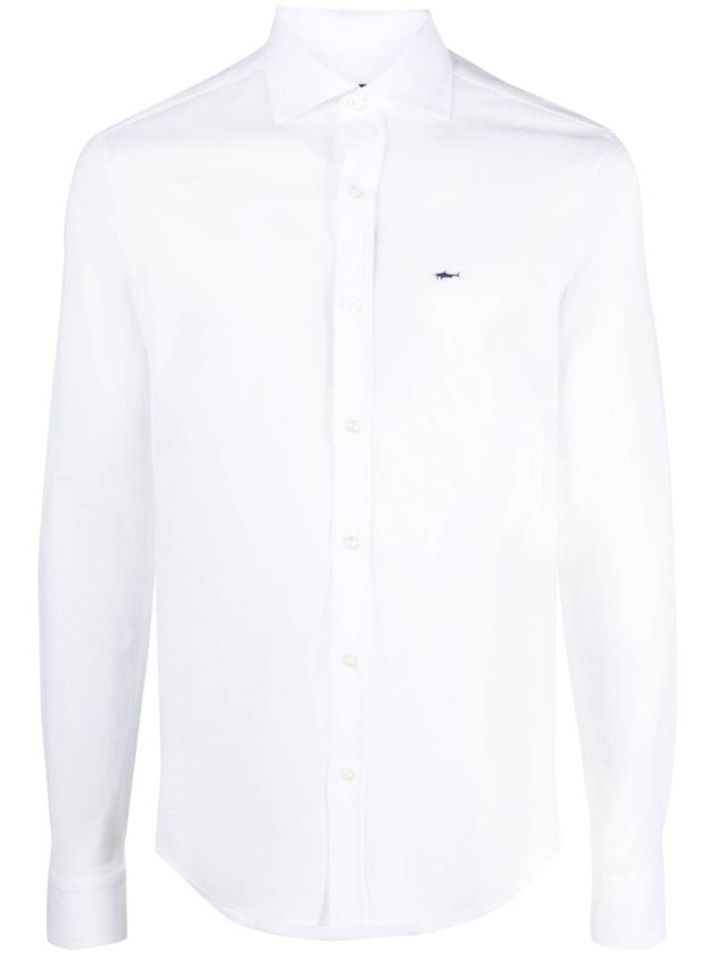 Paul & Shark linen long-sleeve shirt - White von Paul & Shark