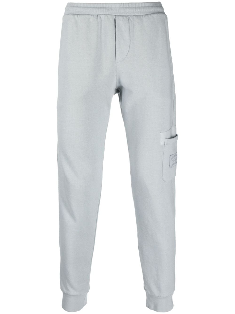 Paul & Shark logo-appliqué cotton track pants - Grey von Paul & Shark