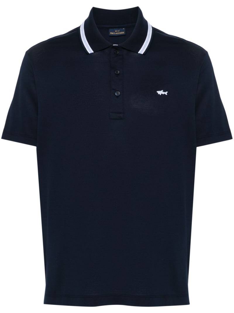 Paul & Shark logo-appliqué polo shirt - Blue von Paul & Shark