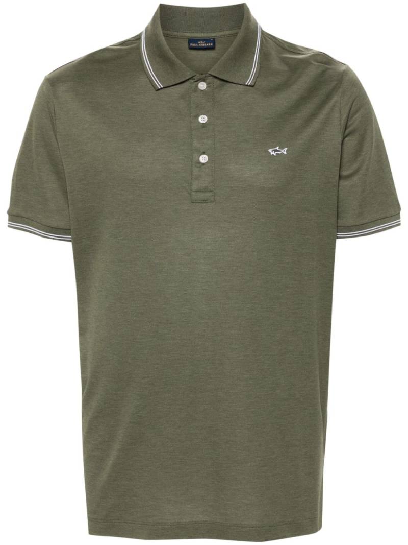 Paul & Shark logo-appliqué polo shirt - Green von Paul & Shark