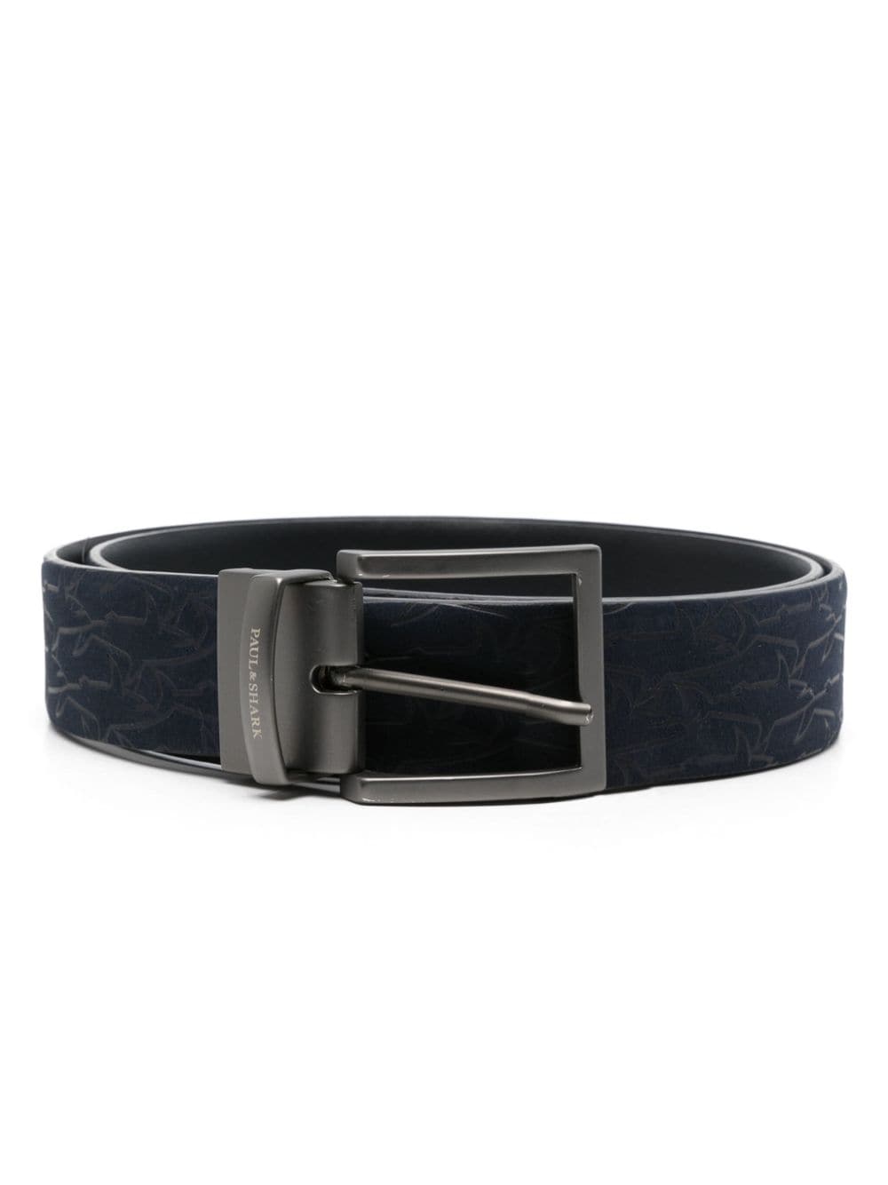 Paul & Shark logo-debossed belt - Blue von Paul & Shark