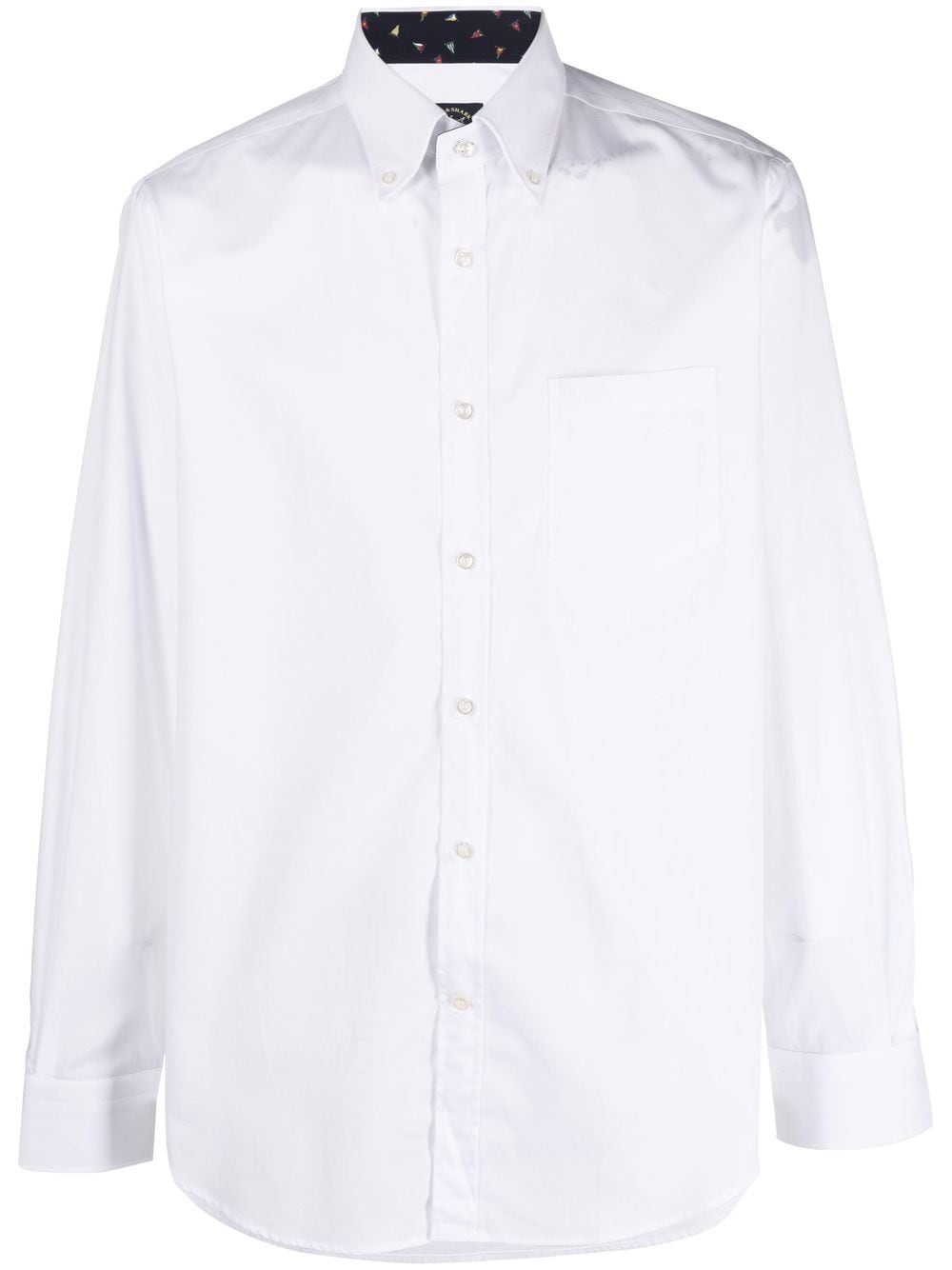 Paul & Shark logo-embroidered button-down shirt - White von Paul & Shark