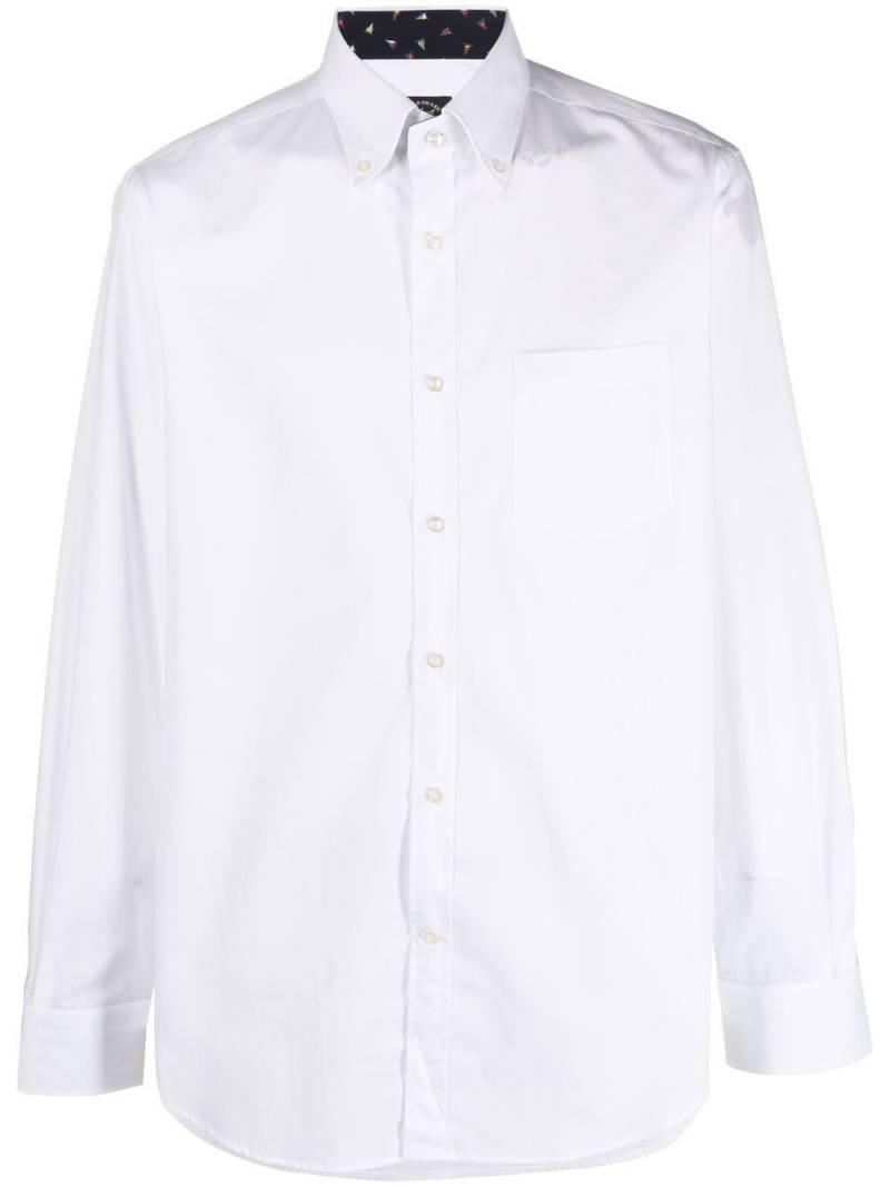 Paul & Shark logo-embroidered button-down shirt - White von Paul & Shark