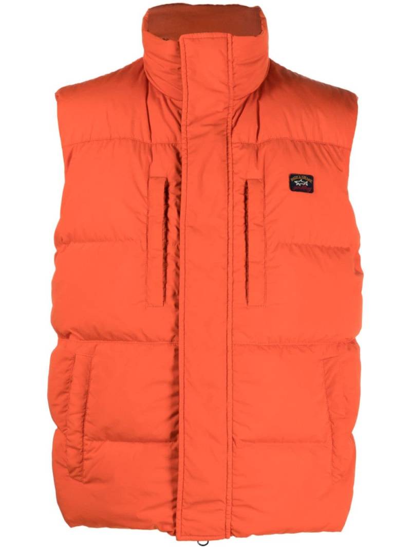 Paul & Shark logo-patch padded gilet - Orange von Paul & Shark