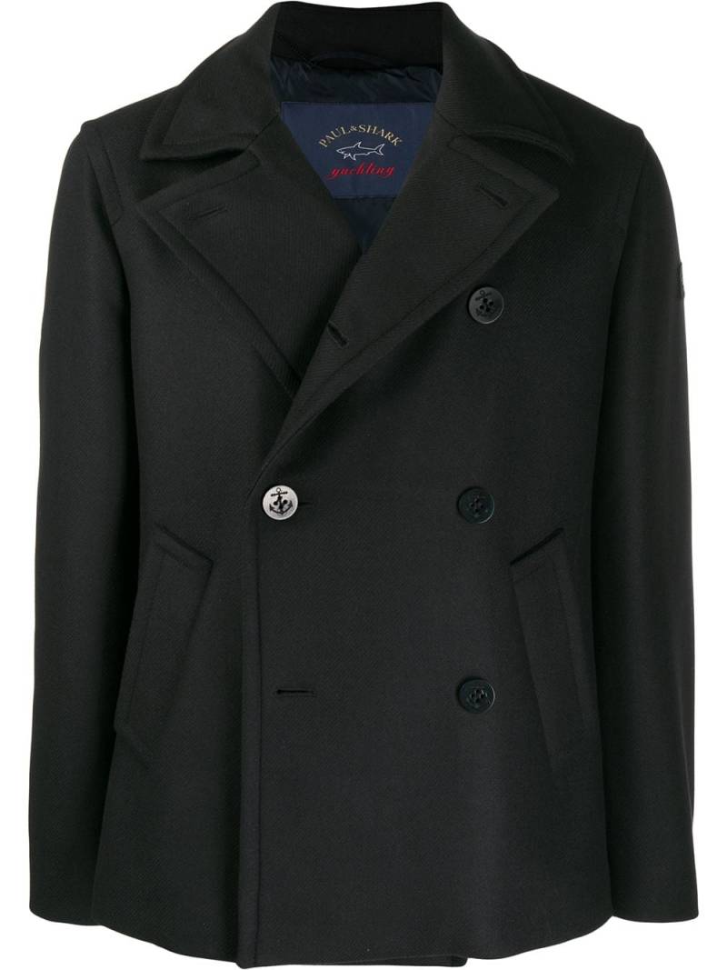 Paul & Shark logo patch peacoat - Blue von Paul & Shark