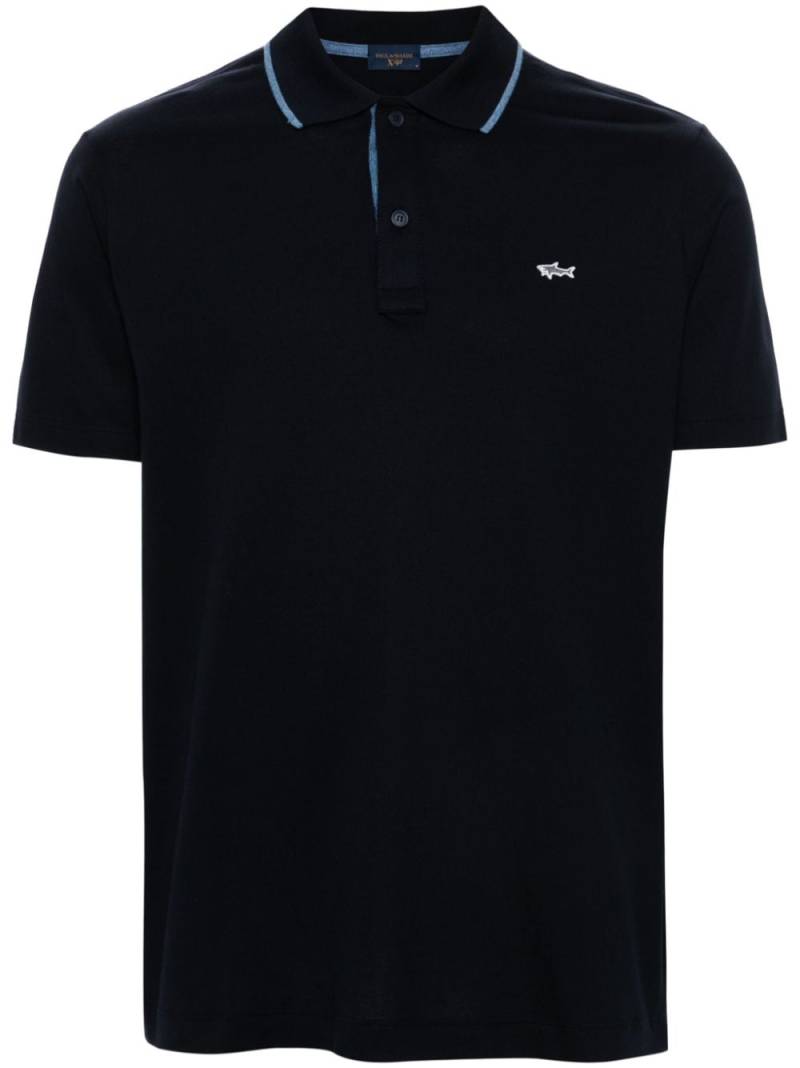 Paul & Shark logo-patch polo shirt - Blue von Paul & Shark