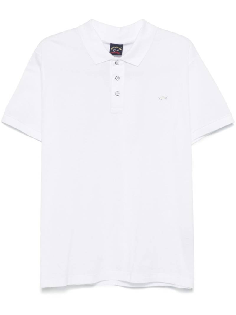 Paul & Shark logo-plaque polo shirt - White von Paul & Shark