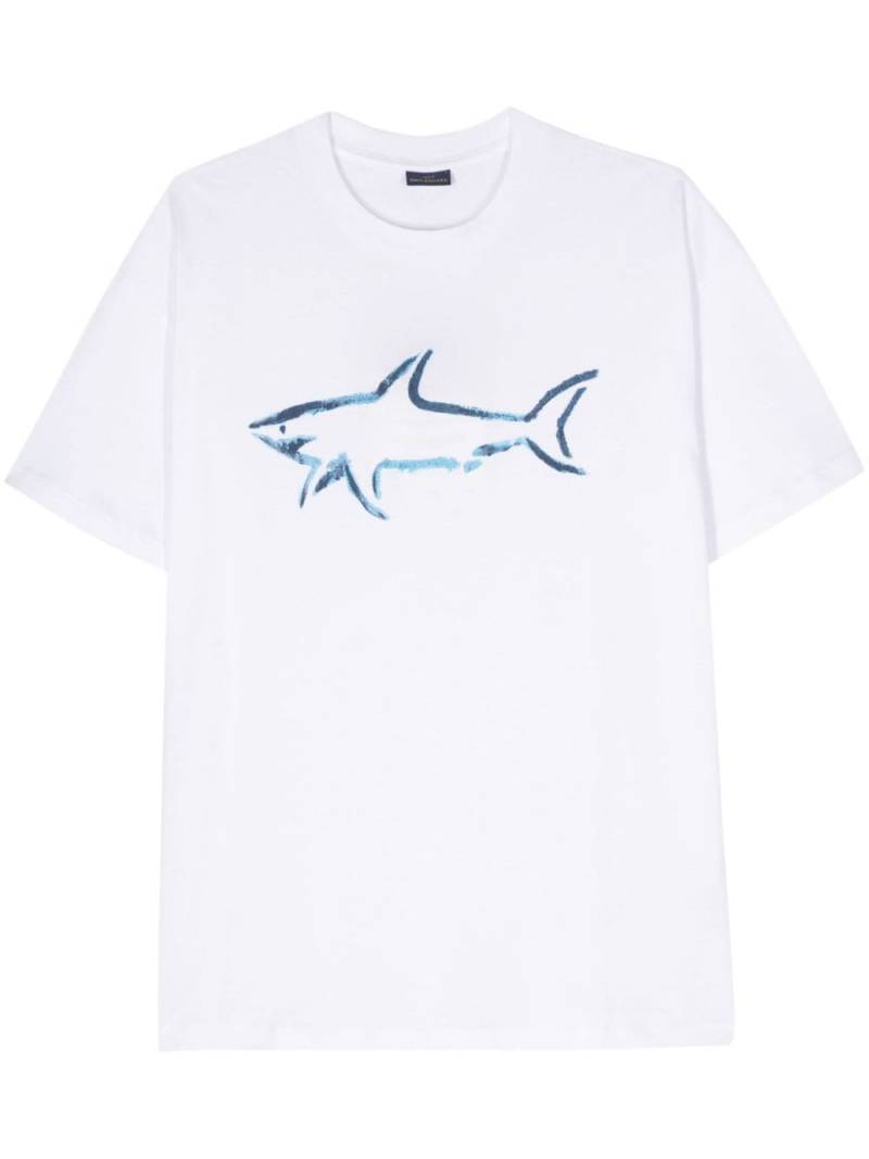 Paul & Shark logo-print cotton T-shirt - White von Paul & Shark