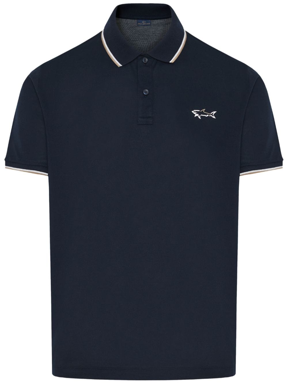 Paul & Shark logo-print cotton polo shirt - Blue von Paul & Shark