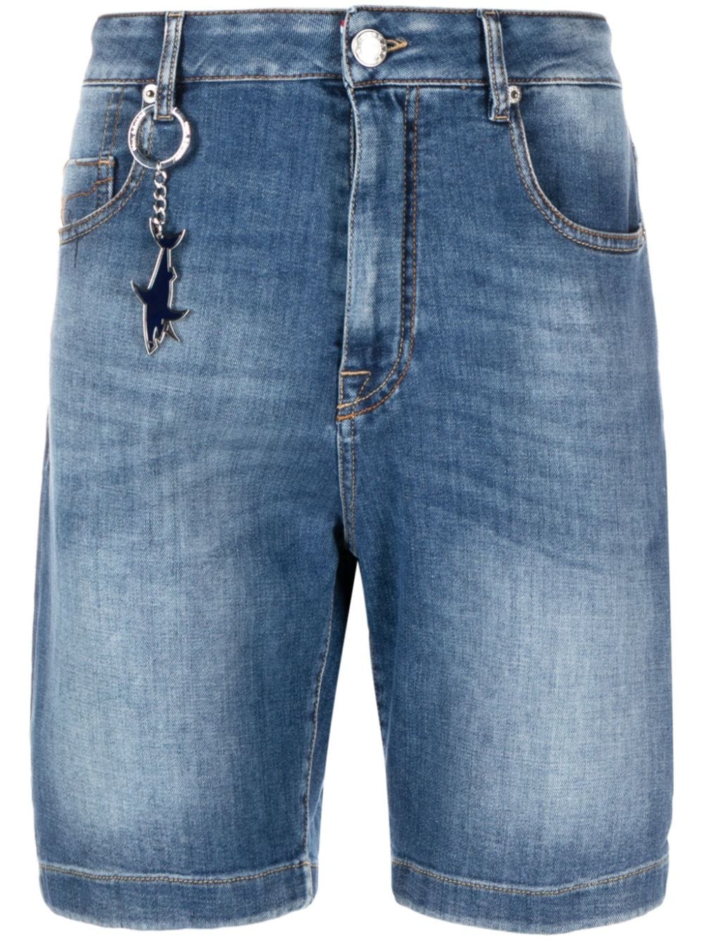 Paul & Shark mid-rise denim shorts - Blue von Paul & Shark