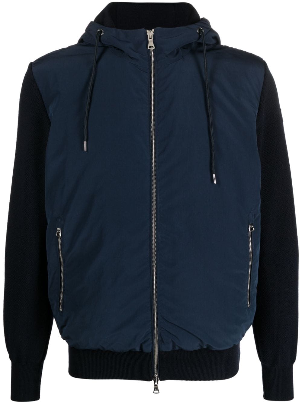 Paul & Shark panelled hooded padded jacket - Blue von Paul & Shark