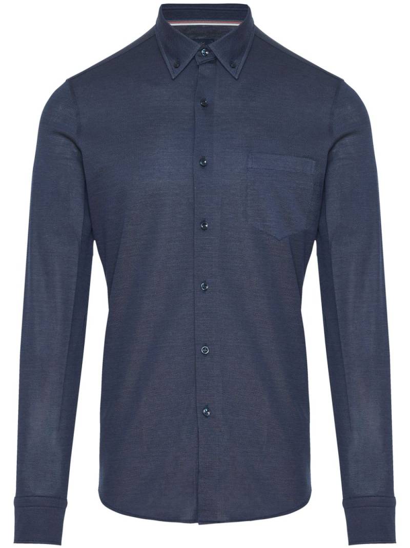 Paul & Shark piqué-weave shirt - Blue von Paul & Shark